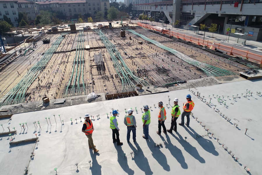 Reinforced concrete structure under construction